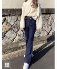 GRL センターラインフレアデニムパンツ cu429