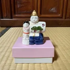 和風 置物 少女 人形 2体セット 木台付き - メルカリ