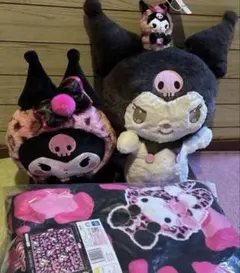 サンリオ ギャルらびクロミぬいぐるみと大きな毛布4点セット