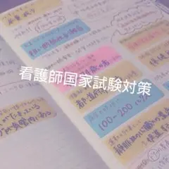 【国家試験合格！！】看護師国家試験対策 付箋ノート 模試