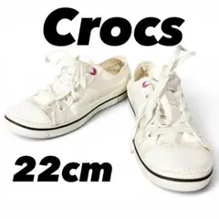 Crocs クロックス キャンバス スニーカー ローカット ホワイト 22cmのサムネイル