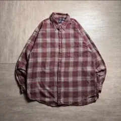 【90's】Gap チェック柄　長袖　フランネルシャツ　OLDGAP Lサイズ