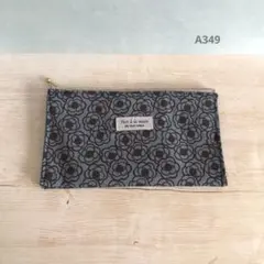 ハンドメイド＊通帳ケース＊カメリア＊ダークブルー＊仕切り付きのサムネイル