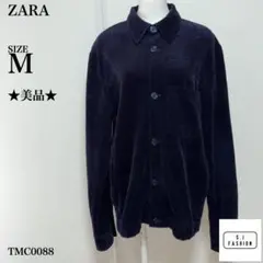 ZARA ザラ シャツジャケット コーデュロイ ダークネイビー M