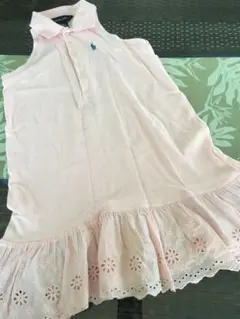 ポロ・ラルフ・ローレン ノースリーブワンピース ピンク