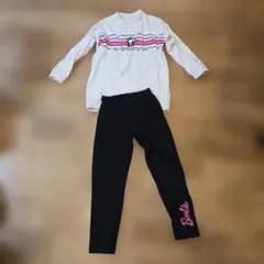 Barbie パジャマセット 130cm ホワイト/ブラック
