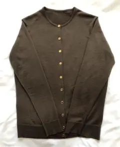 Deuxieme Classe FF30クルーネックカーディガン ブラウン36