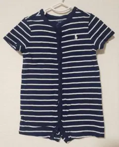 RALPH LAUREN☆ボーダー半袖カバーオール　ロンパース　70サイズ6M