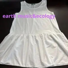 earth music & ecology ノースリーブチュニック Ｆホワイト