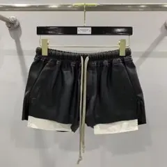 RICK OWENS フォグレザーショーツ風 ショートパンツ ゆいぴす着用 S