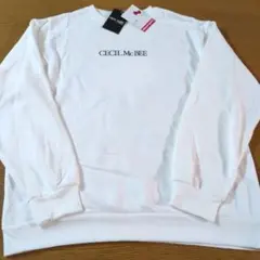 W☆新品☆ハローキティ・セシルマクビー☆長袖トレーナー☆サイズＬ☆ホワイト☆