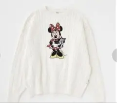 【新品タグ付き】moussy ミニー ケーブルニット トップス ピンクディズニー 新品タグ付き】moussy ミニー ケーブルニット トップス ピンク