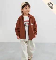 撥水 ナイロン フード収納付き 配色ラグラン ウインドブレーカー　140cm