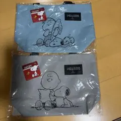 スヌーピー バッグセット (青・灰色)