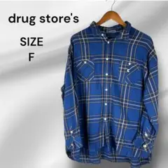 ドラッグストアーズ drug store's チェック柄ネルシャツ サイズF