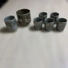 古相馬，相馬焼 半勝陶器店 湯呑み 陶器 金彩 駒絵 - メルカリ