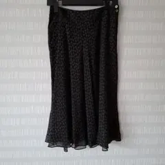ＡＮＮＥ　ＫＬＥＩＮ　ドット柄 フレアスカート ブラックのサムネイル