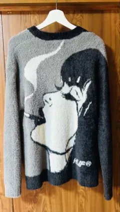 HUF アート風グラフィック ニットセーター