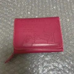 PEANUTS スヌーピー 三つ折り財布 ピンク