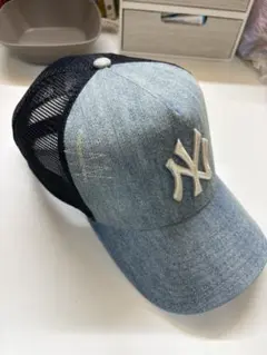 NY Yankees デニムトラッカーキャップ