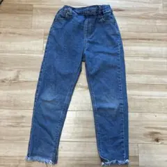 キッズ デニムパンツ 裾フリンジ　110cm TYPYのサムネイル