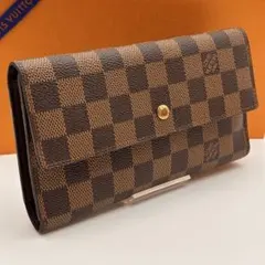 美品【鑑定済み】ルイヴィトン✨ダミエ 長財布✨ポルトフォイユ インターナショナル