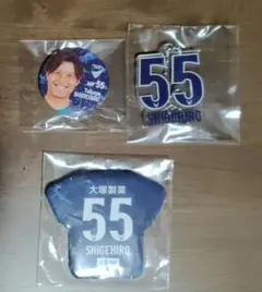 徳島ヴォルティス 55重廣卓也 缶バッジ・キーホルダーセット