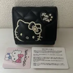 ハローキティ 三つ折り財布 黒 サンリオ 新品未使用のサムネイル