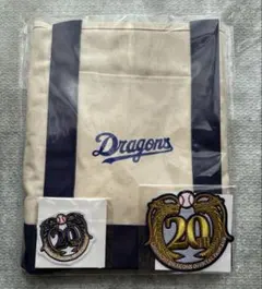 中日ドラゴンズ　ファンクラブ入会特典　トートバッグ&ワッペン　ゴールド会員ワッペ