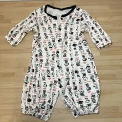 スヌーピー プリントロンパース 50-70cm