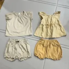 上下セット 2点 セットアップ　かぼちゃパンツ　半袖　ノースリーブ