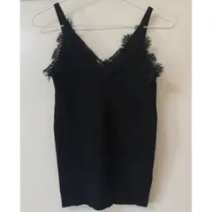 〈新品未使用〉Latina 黒いレース付きキャミソール freeサイズ