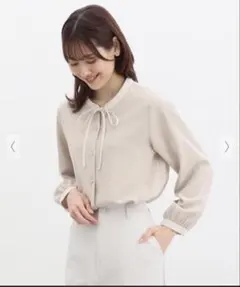 Honeys リボン使いブラウス　Lサイズ