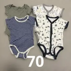 半袖肌着　ロンパース　まとめ売り　4枚セット