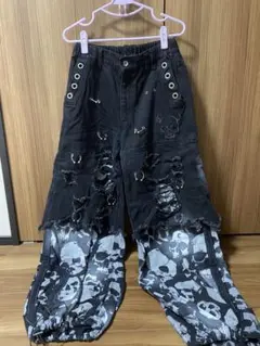 Gamchu【ガムチュ】危険準度ドッキングスピアワイドデニムパンツ