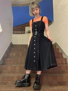 jouetie ジュエティスイッチジャンスカキャミソールロングワンピドレスデニム