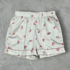 GU ピーチ柄 ルームパンツ ショートパンツ Mサイズ ルームウェア 桃