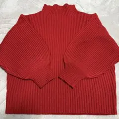 titivate リブ編みハイネックセーター M ／レッド