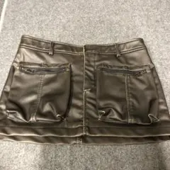 ZARA ダークブラウン ミニスカート M