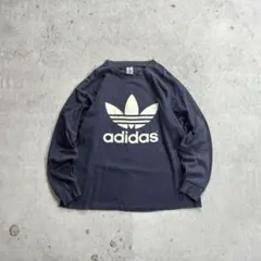 90s old adidas 両面プリント トレフォイル ロンt usa製