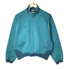 80s ナイキ　ヴィンテージトラックジャケット　刺繍ロゴ　アースカラー　M