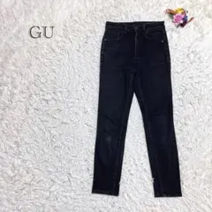 ジーユー　ブラックデニム　スリムテーパードデニム　61 カジュアル　着回し力◎