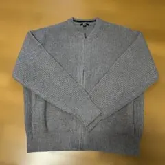UNIQLO クルーネックフルジップカーディガン 04 GRAY Lサイズ