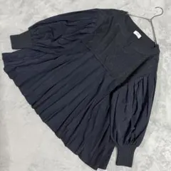 専用BEAMS HEART 異素材切替 ニット プリーツ