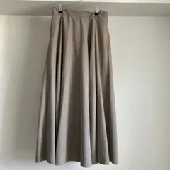 ライトオン　ベージュ フレアスカート ゴムウエスト