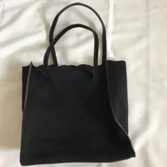 最終お値下げ中　新品　未使用品　スエード黒トートバッグ