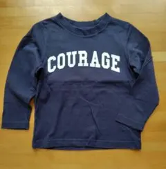 美品 西松屋 ネイビー 長袖カットソー Courage 100