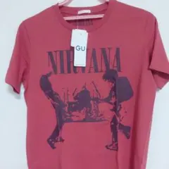 GU NIRVANA ニルヴァーナ Tシャツ レッド Sのサムネイル