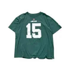 7TSM3【NFL】JETS #15 プリントTシャツ　古着used