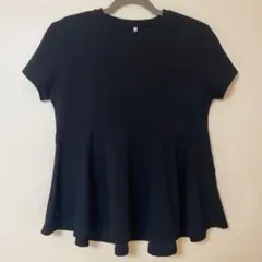 新品未使用　タグ付き‼️ペプラム 半袖 トップス ブラック Lサイズのサムネイル